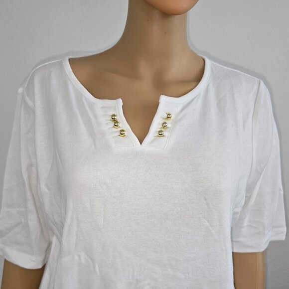 Karen Scott White core Womens Tops. PET/LGE - Picture 7 of 9